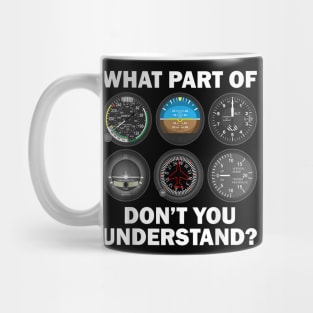 Funny Pilot Art Men Women Aviation Airline Pilot Instruments Mug